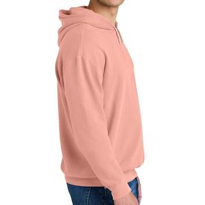 เสื้อฮู้ดผู้ชายสีเทาเฮเธอร์ พิมพ์โลโก้ตามสั่ง ขายส่ง ผ้าฝ้ายฟลีซหนานุ่ม สไตล์สตรีทแวร์ เสื้อกันหนาวมีฮู้ดลำลอง - Product Image 5