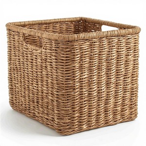 Decorative Natural Fiber Seagrass Storage <b>Basket</b> Handles Durable Design for Living Room Kitchen <b>Bathroom</b> Storage Organization - Product Image 5