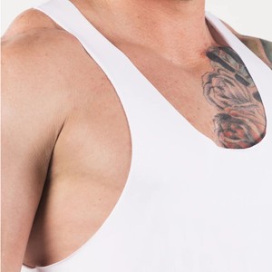 Custom <b>Logo</b> Men's Gym Sleeveless Tank Tops Mesh T-shirt Breathable Singlets Undershirt Summer Sports Vest Spandex / Cotton - Product Image 5