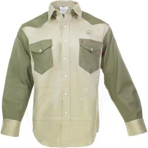 Camisa de Trabajo Ignífuga con Estampado a Cuadros, Resistente al Fuego, 100% Algodón, con Respirador, Resistente al Calor de 300-500°C - Product Image 1