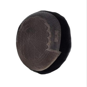 Prothèse capillaire Q6 en cheveux humains 100% naturels, avec dentelle frontale, pour hommes, cheveux indiens Remy, design central, Taz Hair BD - Product Image 1