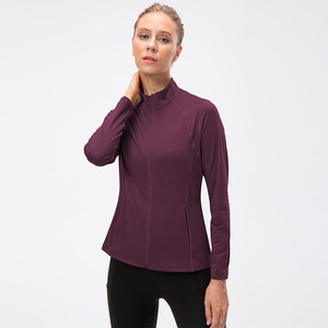 Premium Women Active Tops | High Quality Slim Fit Full Sleeve Spandex/Polyester Seamless Thumbholes Fitness Apparel Front Logo - Product Image 1