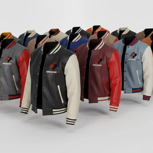 Premium Quality Varsity <b>Jacket</b> <b>Men</b> Casual Cotton Blend Button Up <b>Lightweight</b> Fashion Streetwear <b>Jacket</b> - Product Image 3