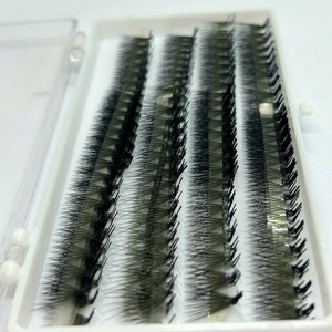 Extensions de cils pré-faites Ultra Speed Fans, en cheveux synthétiques, longueurs mixtes CC/DD/L/M, courbure noire mate, livraison rapide - Product Image 5