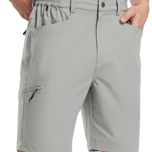 Custom logo Mens Workout Athletic Cargo Shorts Front Logo Spandex/Polyester Canvas Fabric Quick Dry Mid Waist Drawstring Closure - Product Image 5