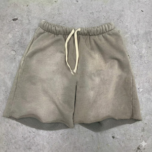 Shorts en coton lavé personnalisés pour hommes, shorts décontractés pour hommes, livraison rapide, solution de production OEM - Product Image 2