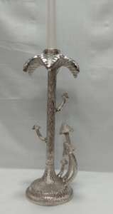 Candelabro Moderno de Lujo, Exclusivo, de Metal y Vidrio, Portavelas Cónicas - Product Image 4