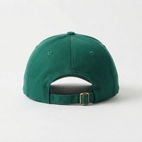 Casquette de baseball verte avec lettre A brodée en blanc, 6 panneaux, ajustée, unisexe, décontractée