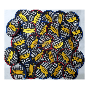 OEM Custom Blue Beret Cap <b>Patch</b> Embroidered Nonwoven Felt Eco-Friendly <b>Sew</b>-<b>On</b> 3D Insignia Badge for Berets Hats Peacekeeping - Product Image 3
