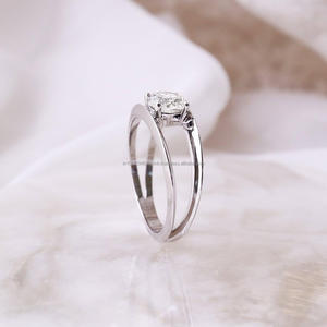 IGI/GIA Lab Grown Round Cut Diamond Vintage 14K Oro amarillo Boda/Anillo de compromiso Anillos finos unisex para aniversario perfecto - Product Image 2