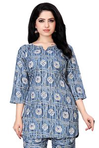 Ensemble coordonné pour femmes, imprimé, en poly-rayonne, deux pièces, col rond, pantalon gris, tenue décontractée, streetwear, vêtements durables - Product Image 5