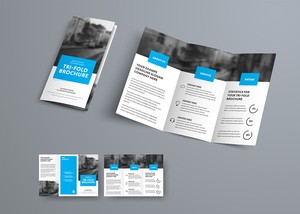 Response Fluid Power Brochure Flyer Rectangular <b>Kraft</b> Paper UV Printed High-End Folded Mailer <b>Box</b> with Handle Embossed Design - Product Image 2