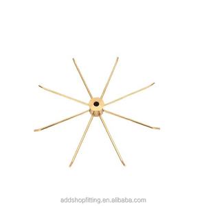 Étagère rotative de table en acier inoxydable durable à 8 crochets pour présentation de bijoux et boucles d'oreilles en magasin - Product Image 4