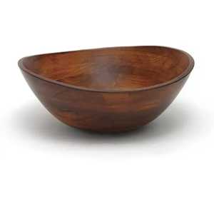 Elegant Wooden Serving Bowl Contemporary Round Dish for Salad <b>Pasta</b> Snacks & Decorative Table Presentation - Product Image 4