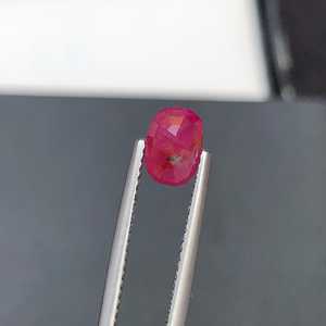 Pierre précieuse ovale en rubis naturel rouge rosé, pierre de naissance de juillet, pierre en vrac, haute qualité, certifiée, bijoux, vente en gros - Product Image 1