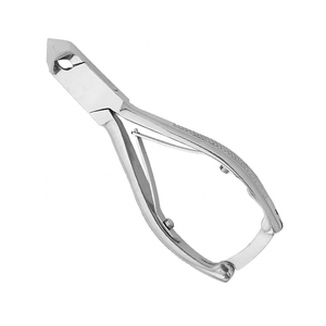 Moon Shape Curved Ingrown Toe Finger Nails Cutter Polish Finish Stainless Steel Podiatry Cutters Pedicure Pliers With Back <b>Lock</b> - Product Image 4
