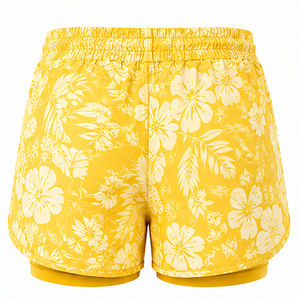 Shorts coupe classique avec fentes latérales, taille ajustable, pour le voyage, la plage, la mer, les activités nautiques, pour femme - Product Image 2