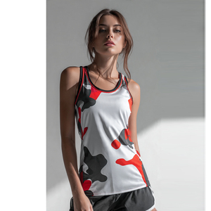 Camisetas sin mangas deportivas con estampado por transferencia térmica de fútbol para hombre y mujer, tops de algodón 100% de secado rápido para correr y entrenar - Product Image 4