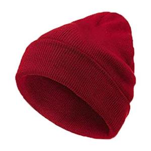Custom Logo Printed 100% Acrylic <b>Flat</b> Knitted Solid Color Adjustable Beanie Winter <b>Hats</b> for Unisex Adults - Product Image 3