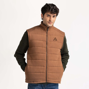 Gilet matelassé imperméable pour homme, grande taille, avec capuche amovible, veste sans manches d'hiver pour l'extérieur, rembourré et léger - Product Image 1