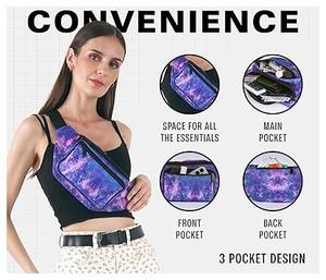 Sac banane RABUSH SPORTS en cuir véritable pour homme et femme, design personnalisé à paillettes, capacité 50-70L, randonnée, escalade, téléphone portable - Product Image 4