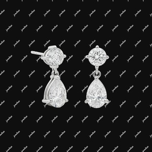 <b>Top</b> Quality VVS Moissanite Stud Earrings 925 Sterling <b>Silver</b> Diamond Earring for Parties and Gifts From India - Product Image 4