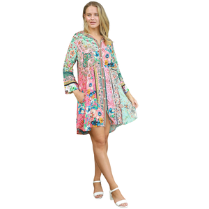 Vestido Mini Estampado para Mujer, Vestido Casual de Verano de Manga Corta - Product Image 4