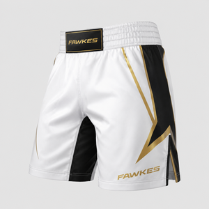 Pantalones Cortos de Artes Marciales Mixtas Fawkes para Hombre, Azul, Negro, Plateado, con Estampado de Rayos, Transpirables, de Secado Rápido, Corte Regular, para Adultos - Product Image 4