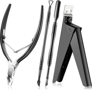 Ensemble professionnel de coupe-ongles en acier inoxydable, outils de coupe-cuticules pour les doigts et les orteils, kit de manucure, emballage en boîte cadeau - Product Image 1