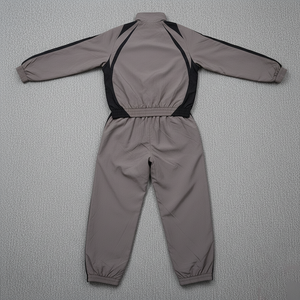 YOURBRAND Men's Sporty Tracksuit Set Gray Black Polyester Quick Dry Autumn Stand Collar Full <b>Zip</b> Design - Product Image 6
