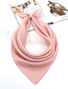 Hot Selling OEM Design Luxury 100% <b>Silk</b> Square <b>Scarf</b> Women's Custom Printed Solid Plaid Casual Breathable Multi-Functional Skin - Product Image 5