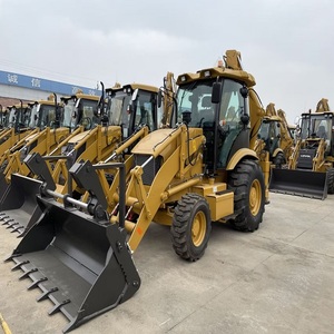 Chargeuse-pelleteuse CAT d'occasion en bon état, 4x4, avec chargeur frontal et pelle arrière pour travaux d'ingénierie et de construction - Product Image 1