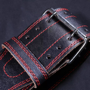 Men's Cowhide Weight Lifting <b>Belt</b> Adjustable Waist Support Buckle Closure Strength Training Fitness Gear - Product Image 3