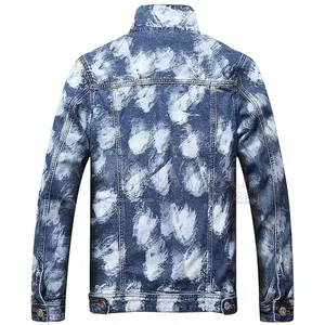 Men's Slim Fit <b>Denim</b> <b>Jacket</b> Casual Washed 100% Cotton Turn-down Collar Button Front Regular Sleeve Windproof Breathable Autumn - Product Image 3