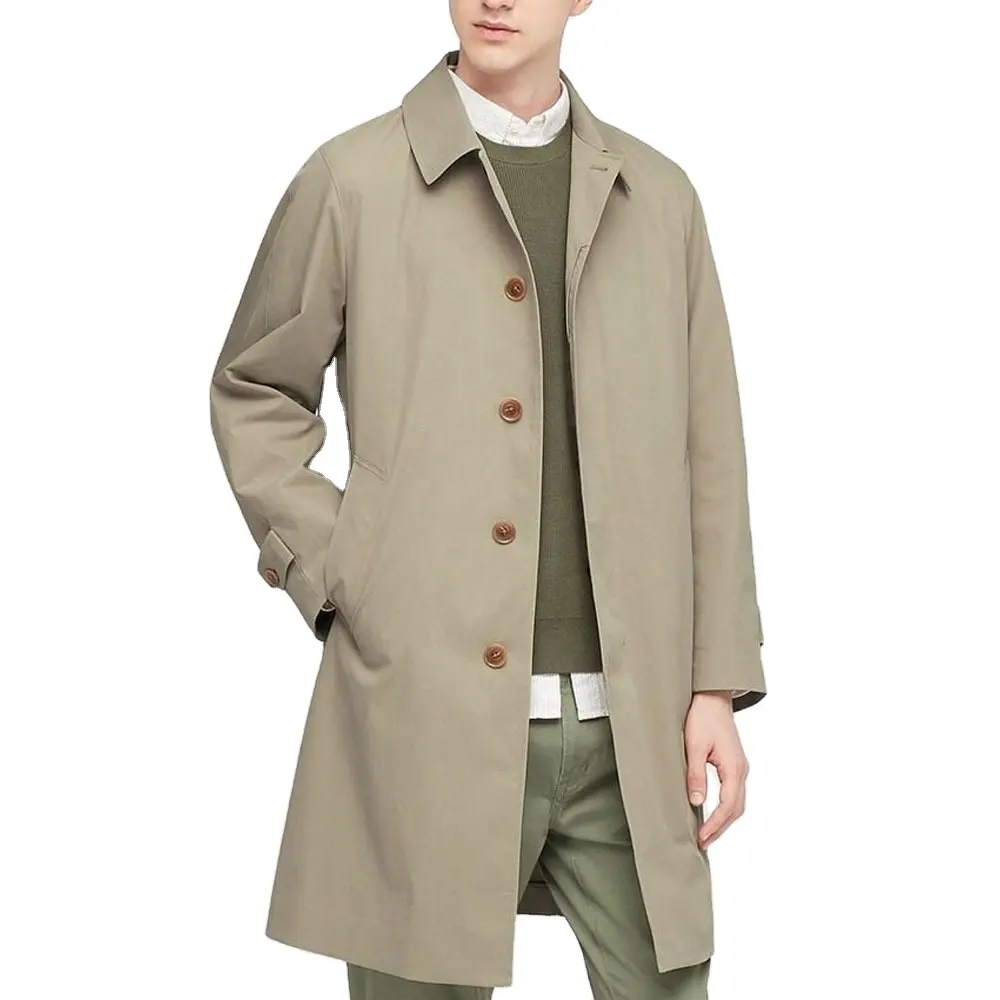 Custom casual fashion high quality men coat long coats for men polyester jacket