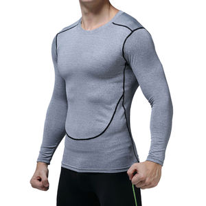 T-shirt de compression à manches longues pour hommes, personnalisé, vierge, pour l'entraînement, le basketball, les vêtements de sport, la gym, vente en gros - Product Image 6