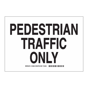 Panneau de signalisation pour la circulation des piétons uniquement - Panneau de rue haute visibilité pour intérieur/extérieur - Product Image 2