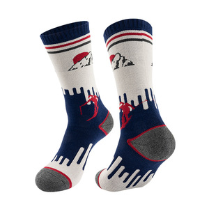 Custom Outdoor Ski Socks Novelty Winter Mountain <b>Pattern</b> Men Women Sports Socks Manufacturer - Product Image 5