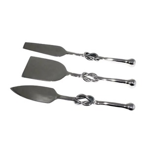 Ensemble de couteaux à fromage en acier inoxydable, fournis directement par l'usine, avec manche noué, outils à fromage durables pour le service - Product Image 1