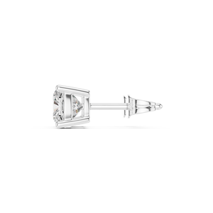 Solid 14k White Gold Stud Earrings Comes With Brilliant <b>Cushion</b> Cut Prong Setting Custom Stud Lab Diamond Earring For Women - Product Image 2