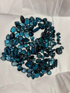 พลอยโทแพซสีน้ำเงินเข้มธรรมชาติ รับรองโดย GIA รูปทรงหัวใจ รูปไข่ รูปลูกแพร์ รูปทรงหยดน้ำ สำหรับทำเครื่องประดับ น้ำหนัก 3-5 กะรัต ปรับขนาดได้ - Product Image 5