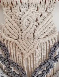 Macramé de ganchillo para colgar en la pared, decoración de lujo para el hogar, Diwali, imagen festiva, arte de pared - Product Image 3