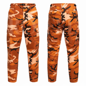 Relaxed Fitted Customized <b>Camouflage</b> Pattern <b>Cargo</b> Pants for Men Multi Pocket Casual Outdoor Work Trousers Durable Cotton Pants - Product Image 3