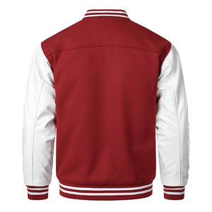 Custom Chenille Patch Varsity <b>Jacket</b> With Embroidered Team Name Premium Wool Body <b>Leather</b> Sleeve Letterman <b>Jacket</b> For Streetwear - Product Image 4
