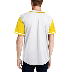 Maillot de baseball personnalisé avec logo d'équipe brodé, respirant, col en V oversize, imprimé en 3D, t-shirt de sport à manches courtes tendance - Product Image 6