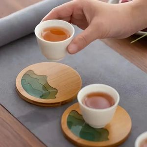 Luxury Handmade Wooden And Resin <b>Table</b> <b>Coasters</b> For Wedding Gifts Housewarming And Event Decoration - Product Image 1
