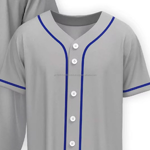 Camiseta Deportiva de Béisbol de Manga Corta con Cuello en V, Personalizable con Botones, 100% Poliéster, Transpirable, de Secado Rápido y Ligera, en Oferta - Product Image 6