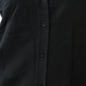 <b>Women</b> <b>Black</b> V Neck Button Front Knit <b>Cardigan</b> Long Sleeve Embroidered Chest Logo Casual Soft Sweater Custom Wholesale Ladies - Product Image 6