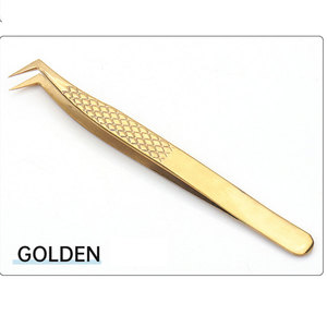 Pinces à épiler de formes variées et pinces à épiler pour extensions de cils avec miroir intégré / logo personnalisé, finition mate, couleur personnalisable, marque OEM - Product Image 4