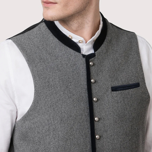 Chaleco Tradicional Bávaro Alemán de Alta Calidad para Hombre (Chaleco Trachten) Estilo Vintage Informal Servicio OEM - Product Image 3